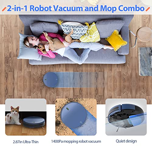 ZCWA Robot Vacuum and Mop Combo, Robot Vacuum Cleaner and Smart Robotic