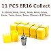 MYSWEETY ER16 Spring Collet Set 11 PCS From 1 mm to 10mm ER16 Collet Chuck for CNC Milling Lathe Tool and Spindle Motor