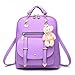 Soft Leather Backpack Lovely Schoolbag Shoulder Bag Sports Knapsack for Women
