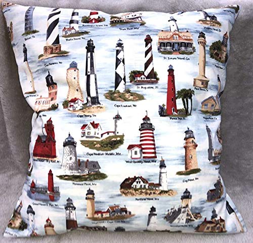 Amazon Com Nautical Lighthouse Pillow Cover Beach Decor Sofa