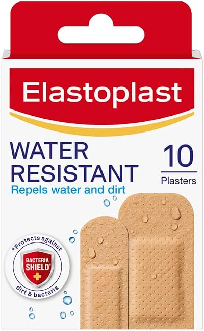 Elastoplast Water Resistant Plastic Plasters 10 x 10 - Tan - 10 Strips