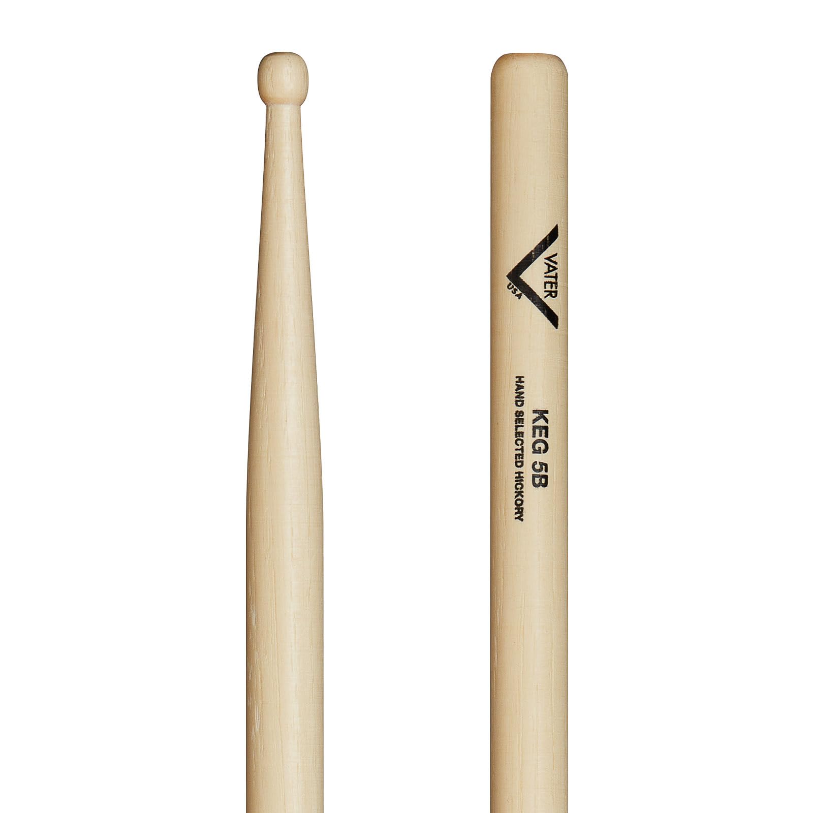 Vater - Keg 5B (Wood Tip) American Hickory Drumsticks - VHK5BW