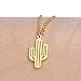 Mini Cactus Plant Fashion Necklace - Saguaro Country Girl Charm Pendant Necklace