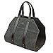 Log Carrier|Waxed Canvas Log Holder|Firewood Carrier Tote Bag|Fireplace Wood Stove Accessories-Grey