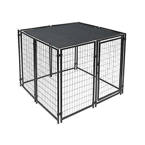 ALEKO 5 x 15 Feet Dog Kennel Shade Cover w/ Aluminum Grommets, Black