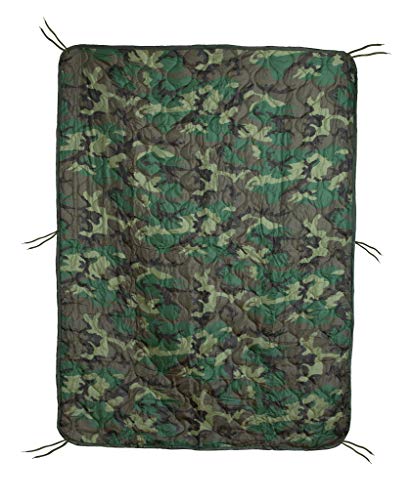 Military Style Poncho Liner Blanket - Woobie (Woodland Camo)