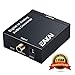 EAKAI Digital Optical Coax to Analog RCA Audio Converter with 3.5 mm Jack, 24-bit DAC with DC 5V Power Supply Adapter [USA UL Licensed]