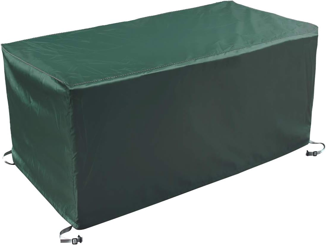 Deck Box Covers,Storage Box Cover with Straps and Handles,Patio Deck Box Cover fit for Deck Boxes(Dark green，52‘’）: Home Improvement