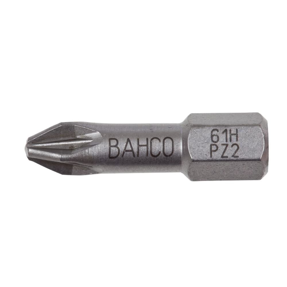 Bahco 61H/PZ1 Pz1 Extra Hard Bit for Pozidriv Head Screws, Grey, 25 mm, 10-Piece