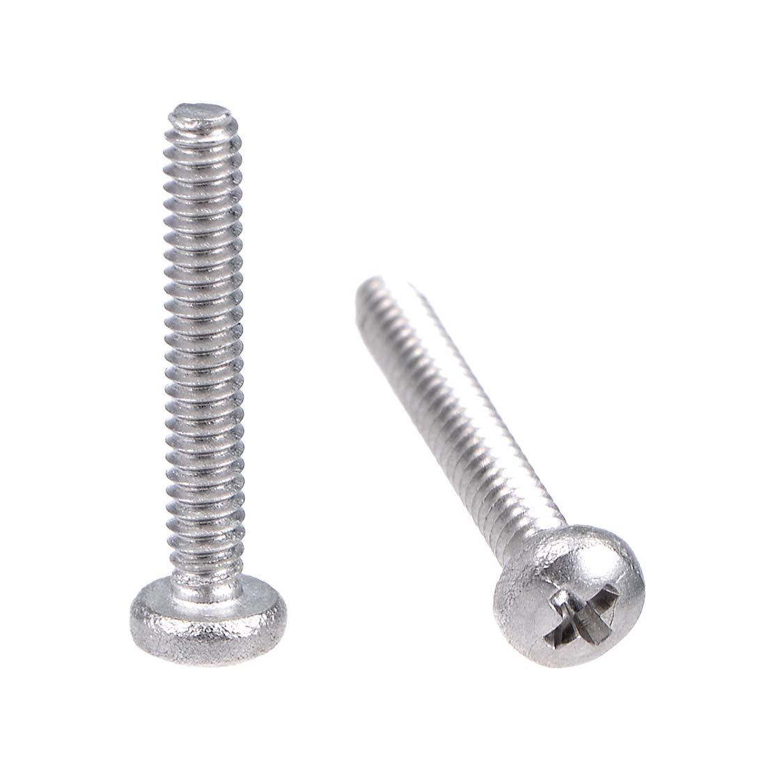 sourcing map M1.6x10mm Machine Screws Pan Phillips Cross Head Screw 304 Stainless Steel Fasteners Bolts 100Pcs