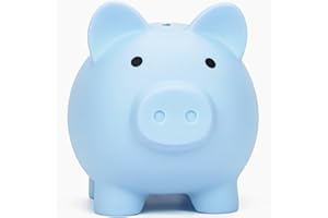 Piggy Bank for Sbrvaniy Piggy Coin Banks for Boys and Girls My First Unbreakable Plastic Money Bank S/M/L Size Decoration Savings Christmas, Easter, Birthday Gift