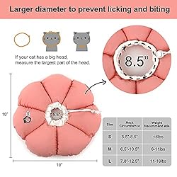 HiDREAM Cat Cone Collar,Cute Waterproof Elizabethan