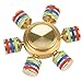 LEDLampsWorld Brass Fidget Spinner Toy with Stainless Steel Bearings Grow in Dark, 6 Sided Anti Fidgets Spinners Toys