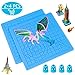 3D Printing Pen Mat, Splaks 2 Pack Silicone Design Mat with Basic Template, Best Heat Resistant 3D Pen Drawing Tools with 2 Silicone Finger Caps