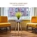 Sierra Modern Home Studio Smart Table with Built in 360° Bluetooth Speaker & Wireless Qi Charger - Ash Wood Night Stand- Modern & Functional Coffee Table & Night Stand - Bed Room -Living Room