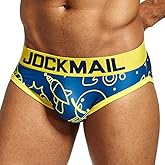 JOCKMAIL Men's Underwear Briefs Playful Printed briefs Ice Silk Sexy Low Waist Underwear