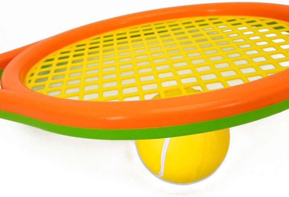 Kids Tennis Racket Set with Ball, Plastic Tennis Racquet Toys for Toddler or Child (Age 3-5) Outdoor Sports, Packaging with Shoulder Strap : Sports & Outdoors