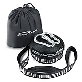 Simple Deluxe 10-Feet Pair of 800 LBS Heavy Duty Lightweight Portable Hammock Straps 32 Loops and 2 Metal Locking Carabiners