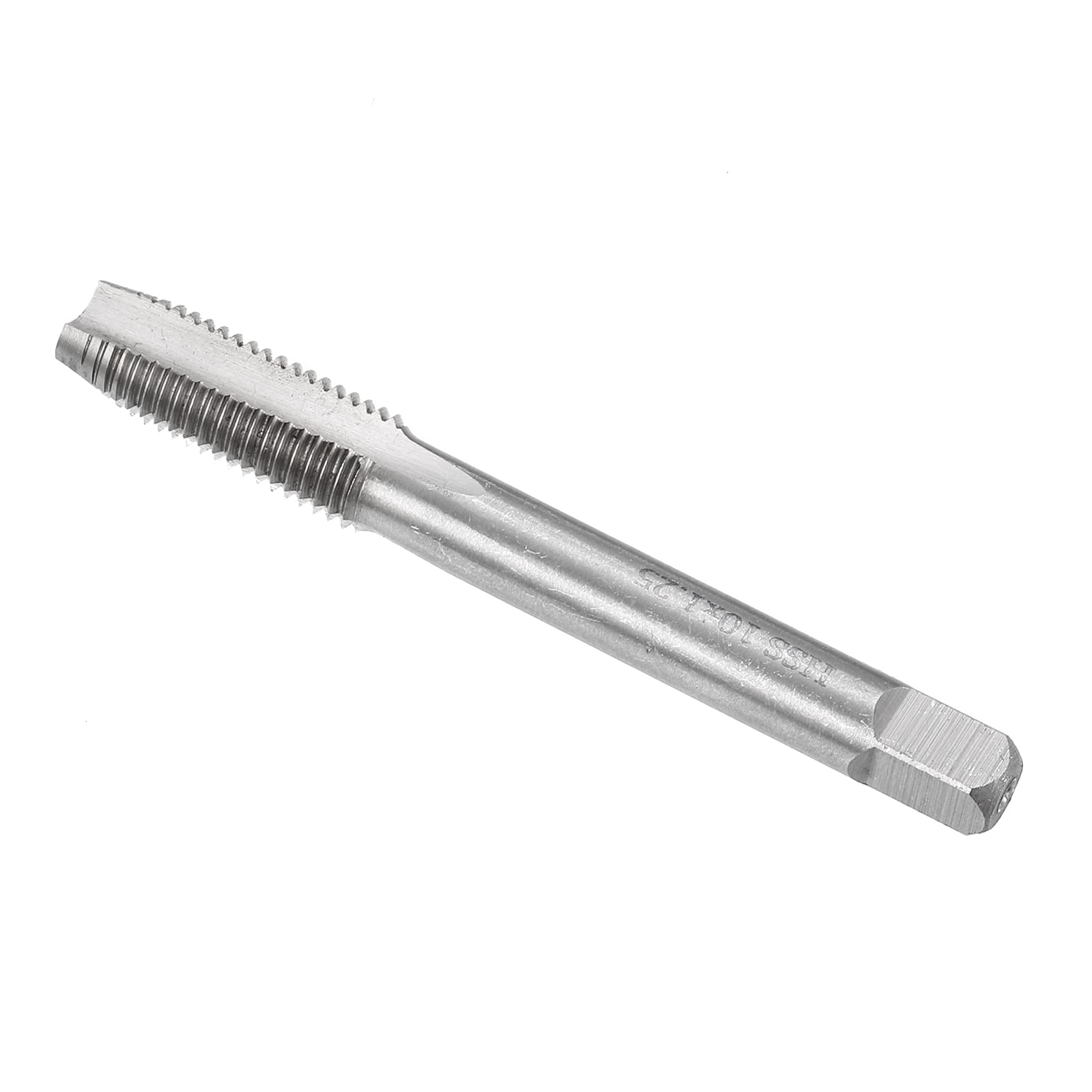 CoCud Thread Milling Taps, Metric M10 x 1.25 Thread H2, High Speed Steel Machine 3 Straight Flutes Screw Threading Tool - (Applications: for Tapping Drilling Machine), 1-Piece