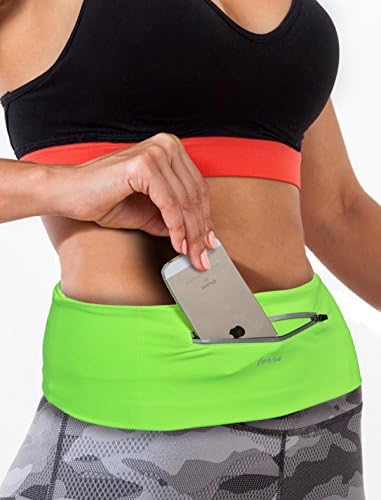 JenniWears Running Belt Zipper Pocket for iPhone 6/6s/7/7 Plus, Fitness Workout Terra Belt for Women and Men - Waist Fanny Pack for Cycling Hiking Walking Climbing