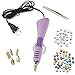 Hot-fix Rhinestone Setter Kit: Applicator Wand with 750 4mm Glass and Multicolor Stones plus Steel Tweezers