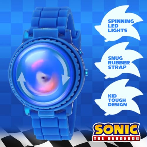 Accutime Sonic The Hedgehog Kids' SNC4020 Digital Display Quartz Blue Watch