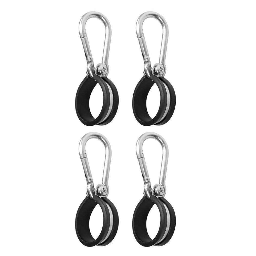 Rubber Cushioned Hose Pipe Clamps with Buckle, 4pcs Cable Wire Clips, Wire Rope Hose Hanging for Garage, Home and Workshop, 40mm Inner Diameter