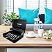 SharpVault Cash Box with Lock, Black - 2018 Money Box Safe, 5 compartments & 4 Spring Loaded, Lock Box with Key