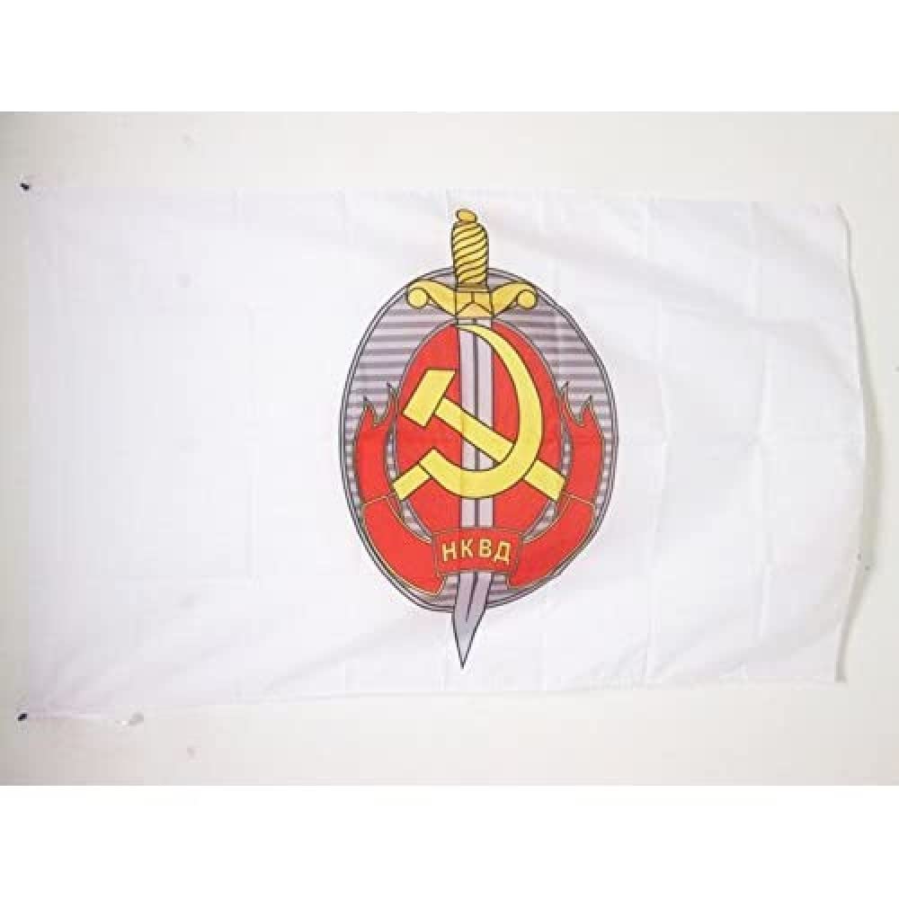 AZ FLAG - Soviet Union NKVD Flag - 2x3 Ft - People's Commissariat for Internal Affairs Banner with Sleeve - 100% Polyester - Fade Resistant - Vivid Colors - 2' x 3' Feet - 90x60 Cm