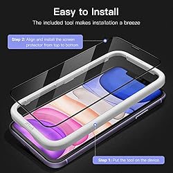 JETech Full Coverage Screen Protector for iPhone