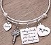 Melix Home Mother of The Bride Gifts Bracelets Today a Bride Tomorrow a Wife Forever Your Daughter Bangle Bracelet (White)