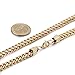 FIBO STEEL 6mm Curb Chain Necklace for Men Stainless Steel Biker Punk Style 22.0 inches Gold