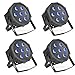 Par Lights, MFL. 7X10W RGBW Stage DJ Lighting LED DMX Par Can Light Party Lights DJ Disco Lights Wash Effect Sound Activated Modes for Party Wedding Church 4pcs