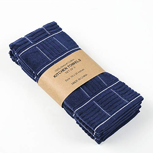 Anyi-Kitchen-Dish-Towels-Heavy-Duty-Absorbent-Dish-Cloths-with-Hanging-Loop-100-Cotton-Tea-Bar-Towels-16x26-Set-of-3-Navy