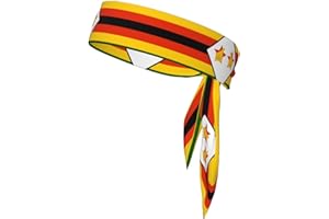Double-Sided Sports Headband, Designed for Cycling, Running, and Fitness - Flag of Zimbabwe Printed