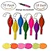 Dove 50 Mega Pack Premium Quality Assorted 18 inch Large Neon Punch Balloons with Pump Included for Easy Inflation (18 Inch, 50 Pcs)