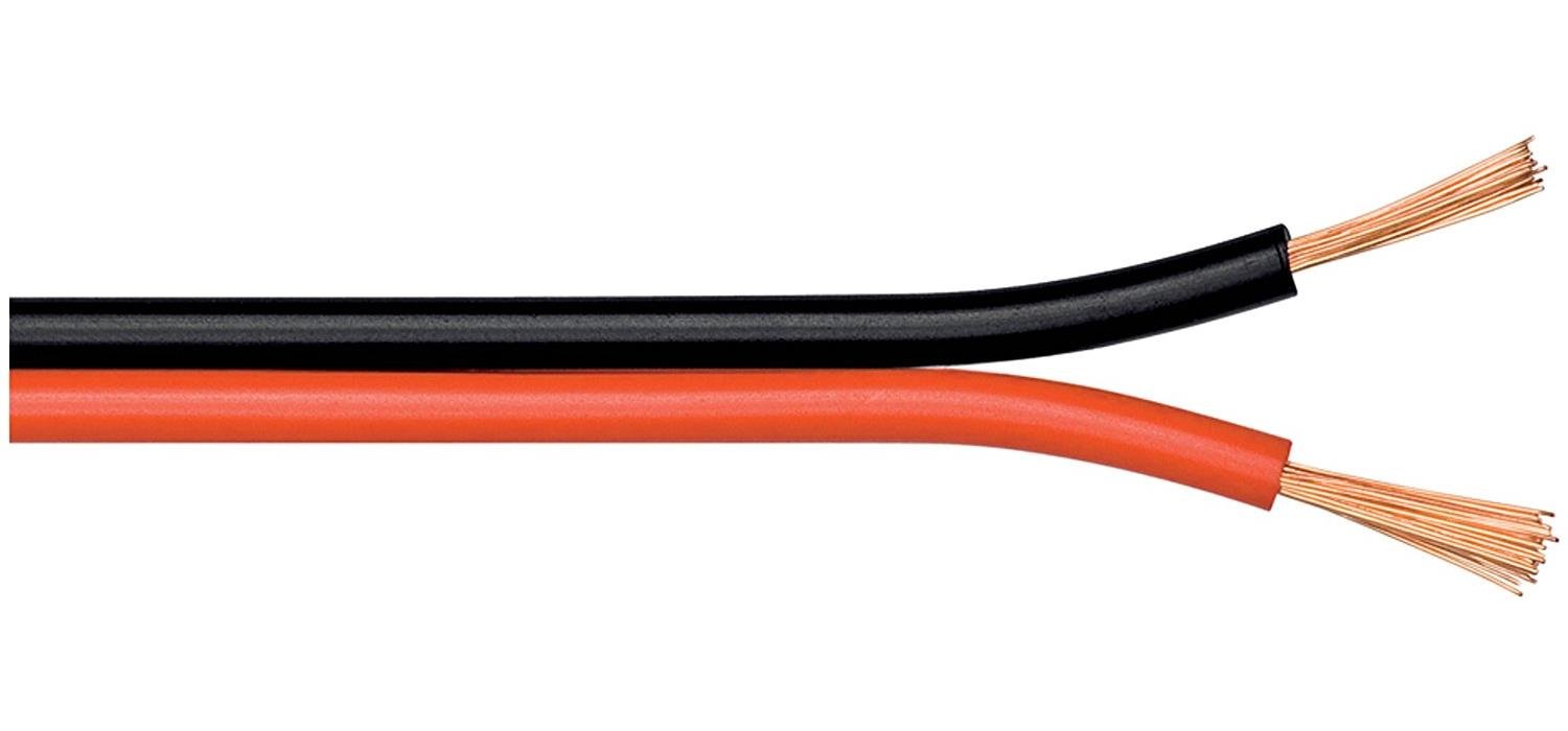 Goobay 15096 Speaker Cable, Red/Black, CU, 6 mm Diameter, 10 m Cable Length