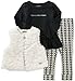 Calvin Klein Baby Girls' 3 Piece Faux Fur Vest Set