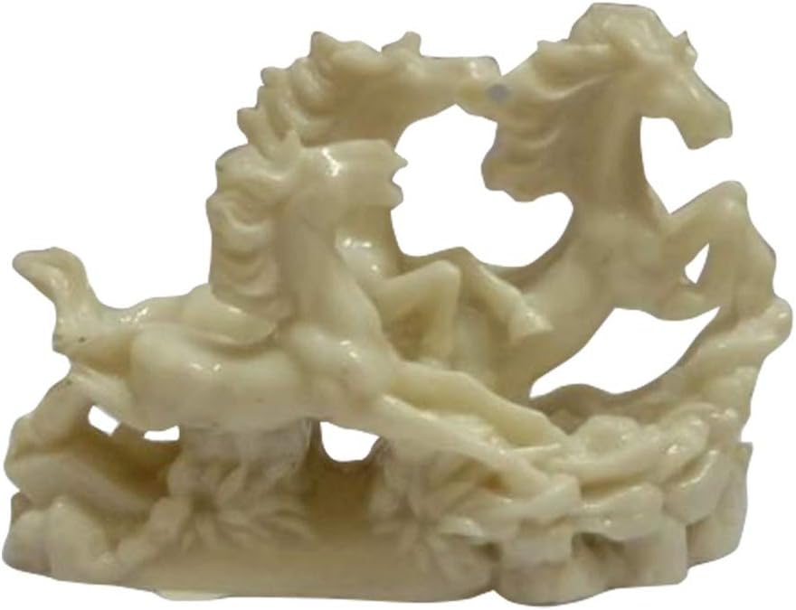 Ryme Feng Shui/Vastu Three Victory White Running Horses for Wealth, Health, Prosperity and Good Luck
