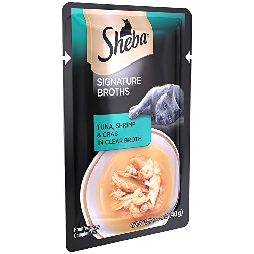 Sheba Signature Broths Tuna, Shrimp and Crab in Clear Broth Wet Cat Food (24 Count) - Thumbnail 2