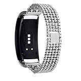For Samsung Galaxy Gear Fit2 SM-R360, Oksale Luxury Stainless Steel Ball Bracelet Smart Watch Band Strap (Silver)