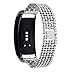 For Samsung Galaxy Gear Fit2 SM-R360, Oksale Luxury Stainless Steel Ball Bracelet Smart Watch Band Strap (Silver)