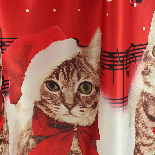 Caopixx Dress Christmas for Women Plus Size Criss Cross Party Dress Long Sleeve Round Collar Casual Dress