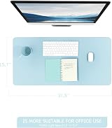 YSAGi Non-Slip Desk Pad 80x40 cm Waterproof PVC Leather Large Mouse Pad Light view 7