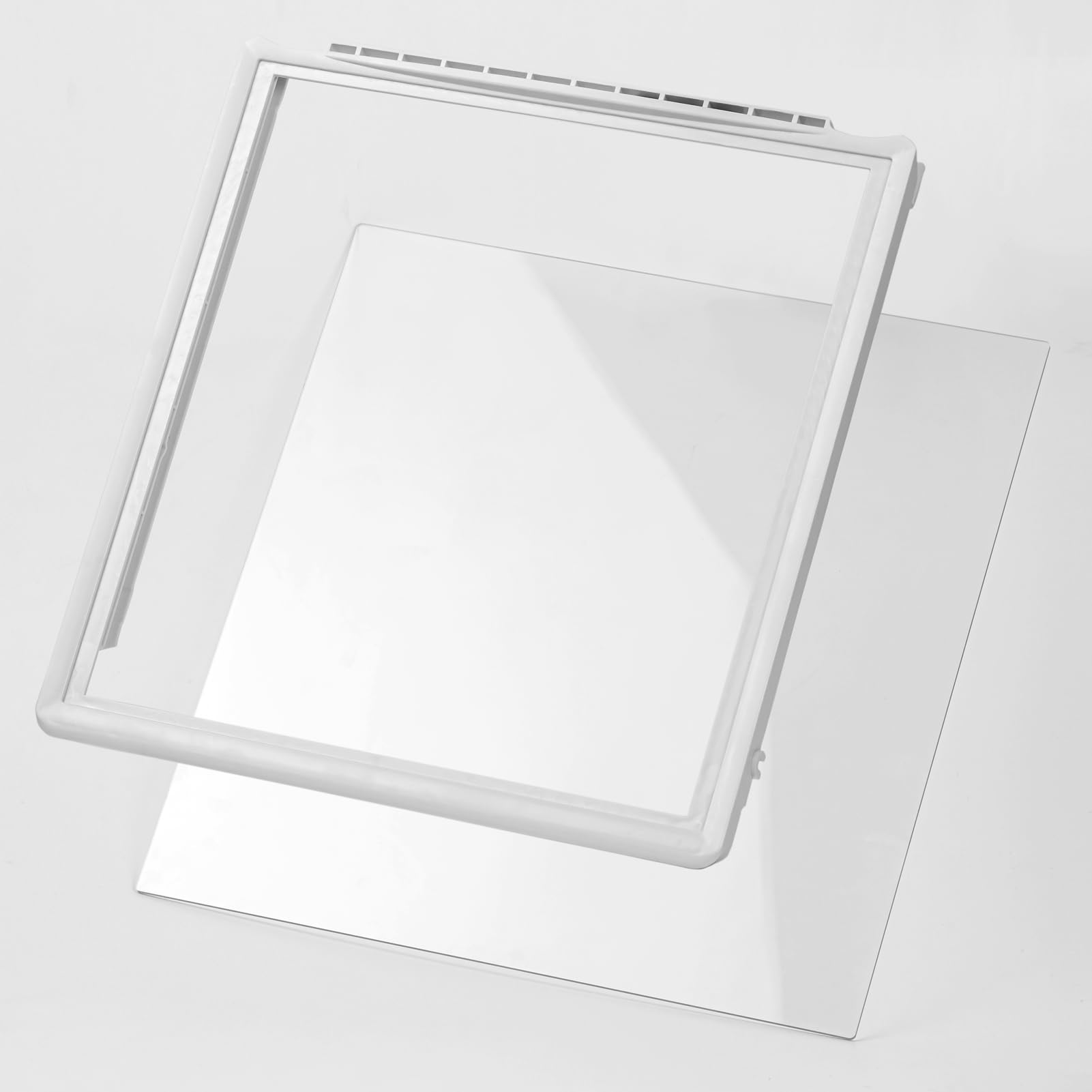 Photo 1 of 241969501 Refrigerator Shelf Frame With Glass, Refrigerator Drawer Cover for Frigidaire Replacement Shelf With 240443384 Glass (241969501 Refrigerator Shelf Frame With Glass)