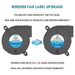 WINSINN 5015 Blower Fan 12V, 3D Printer 24 Volt