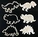 3 Dinosaur Shaped Cookie Cutters – 3-D Skeleton Fossil Cookie Set – Dino Shape Molds Cutters Stamps – T-Rex Triceratops Stegosaurus Shapes by Jolly Jon