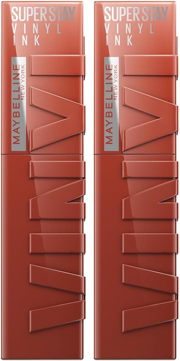 Maybelline SuperStay Vinyl Ink Lip Colour Extra 130 Pack of 2 16h Shine