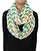 Lina & Lily Pineapple Print Women's Infinity Scarf Lightweight (White)