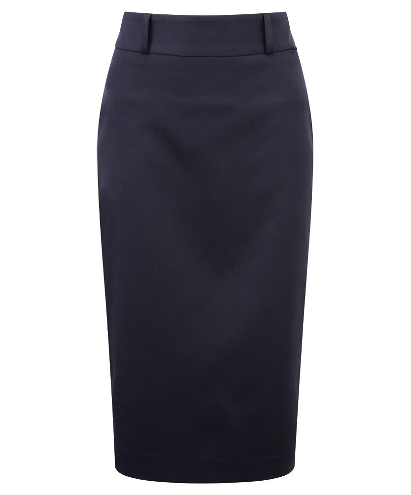 Alexandra Easycare STC-NF133NA-10R Skirt, Plain, 100% Polyester, Regular, Size 10, Navy